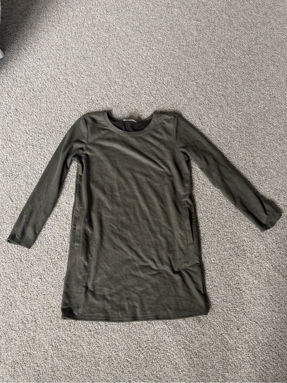 Everyday Olive Green Long-Sleeve dress